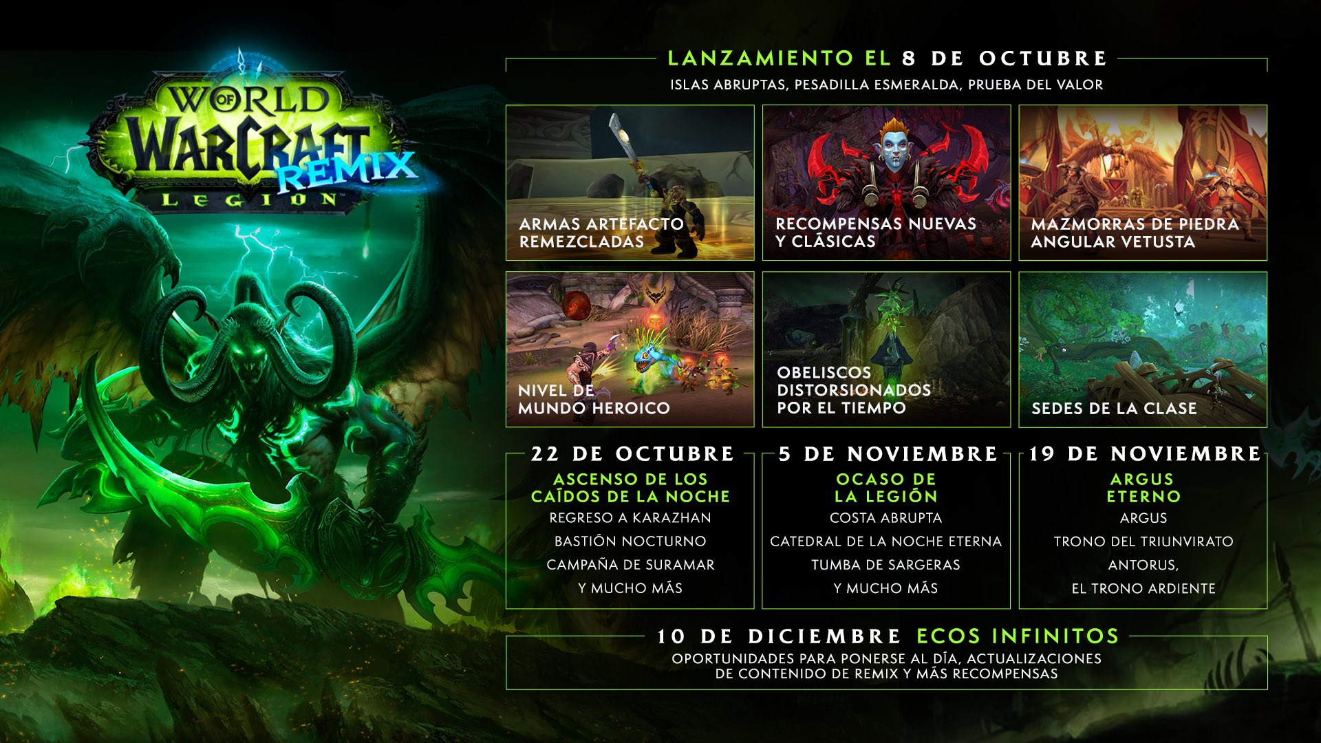 ¡Fecha de lanzamiento del parche 11.2.5 y Legion Remix anunciado!